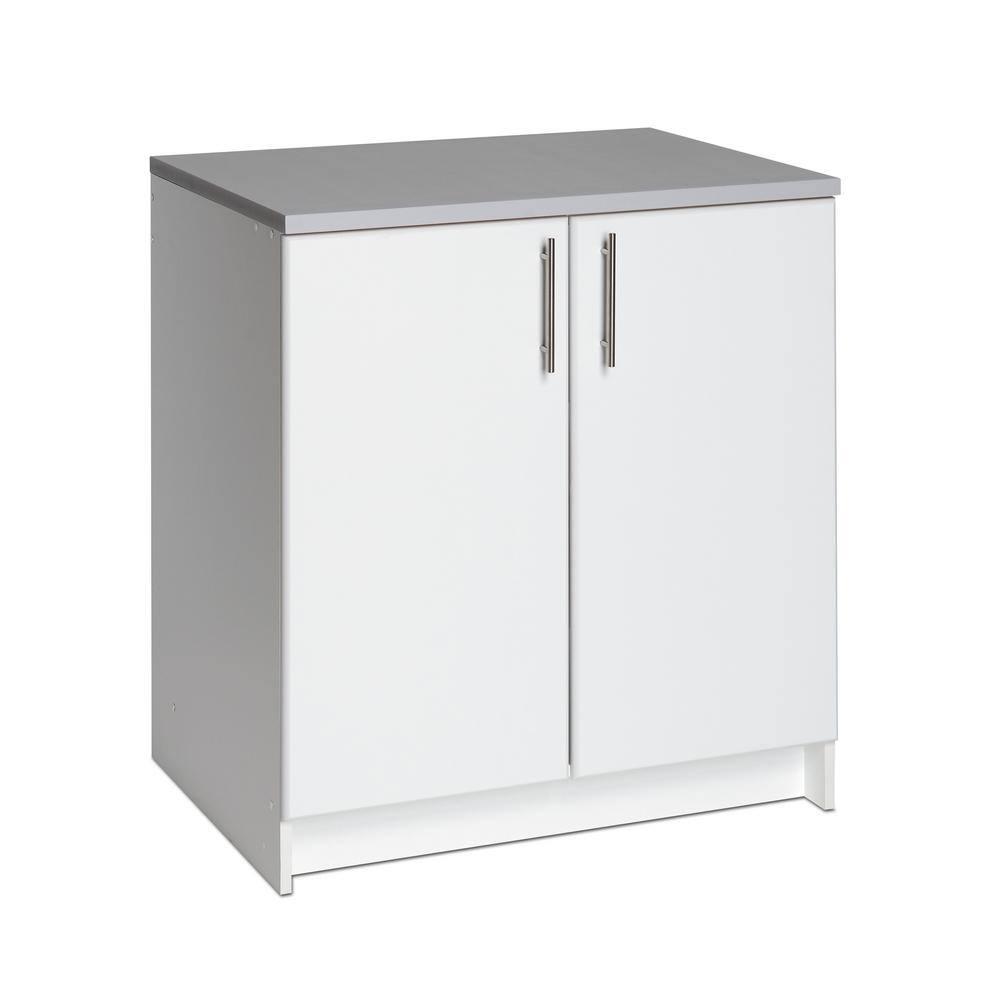 112" Elite with 9 Storage Cabinet Set White - Prepac: Laminated Composite Wood, Adjustable Shelves