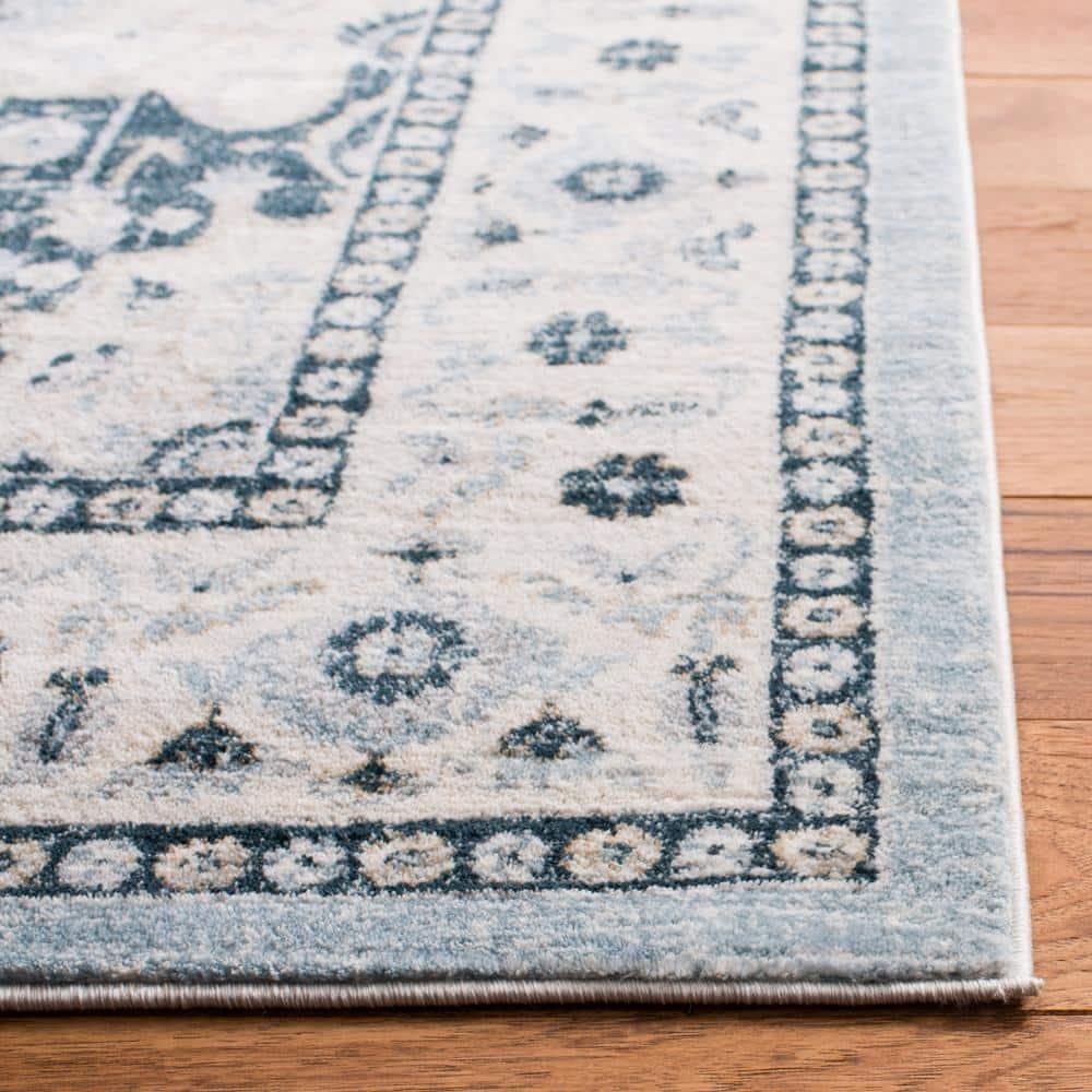 Isabella ISA936 Power Loomed Area Rug - Light Blue/Cream - 8'x10' - Safavieh