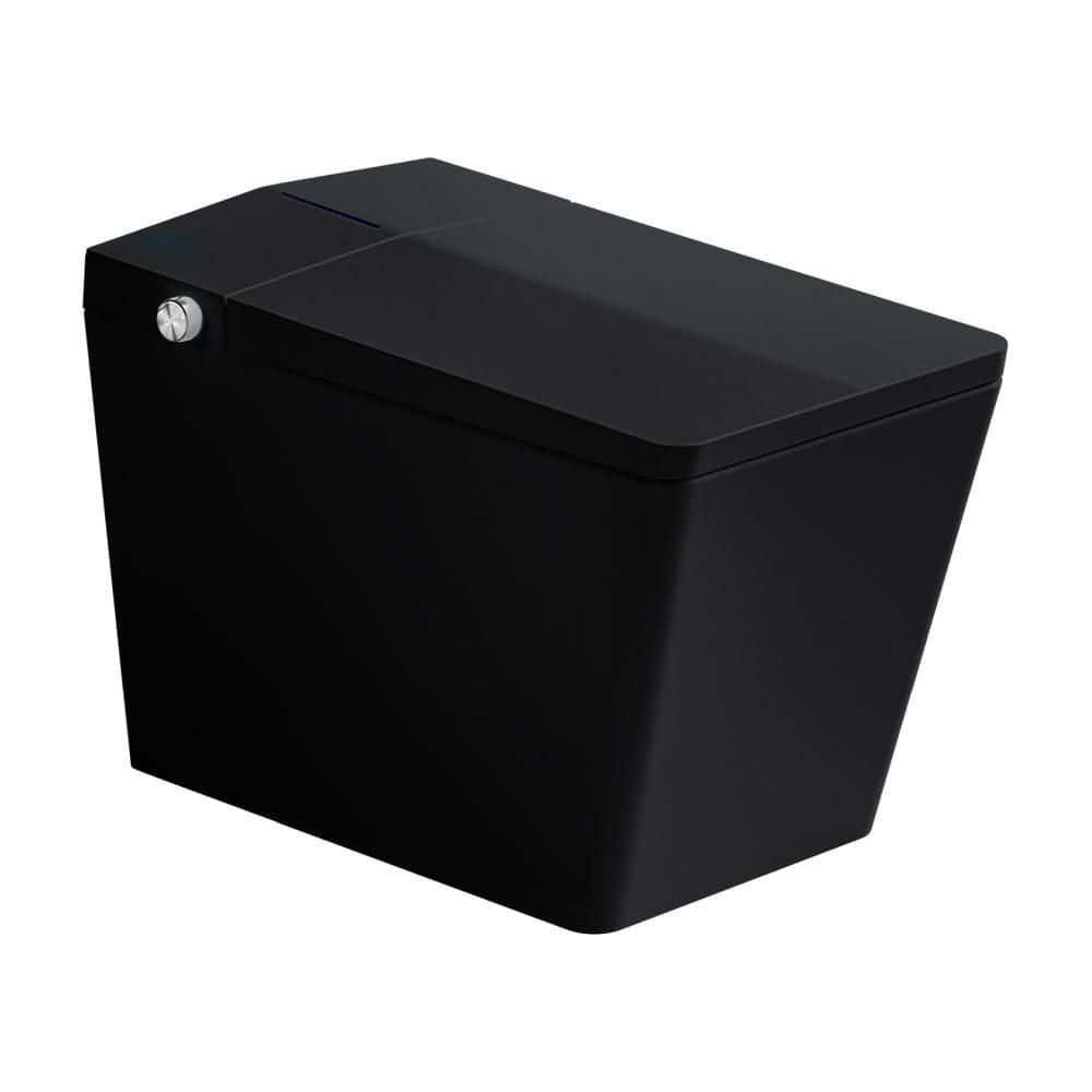 LOONGFIELD Square Smart Toilet With Built-In Tank For Modern Bathroom, Remote Control, Tankless Bidet Toilet With Foot Touching Lid Opening, Auto Flush, Heated Seat, LED Digital Display, User Memory ASTarQ-W2826P205909