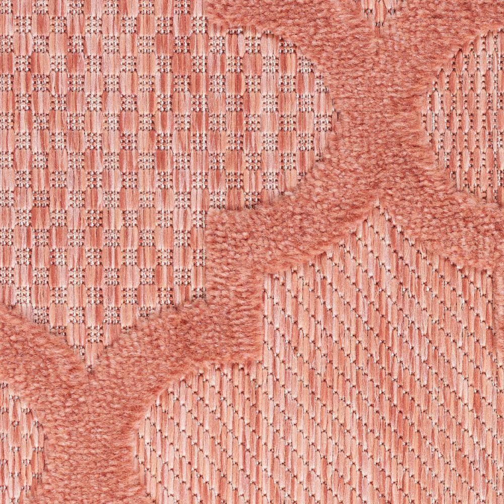 Nourison Easy Care Trellis Flatweave Indoor Outdoor Area Rug 6' x 9' Coral/Orange