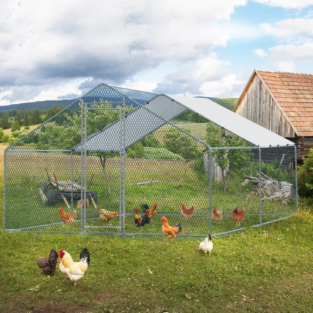 UBesGoo Large Metal Chicken Coops Chicken Cage House Hen House 13 ft x 10 ft