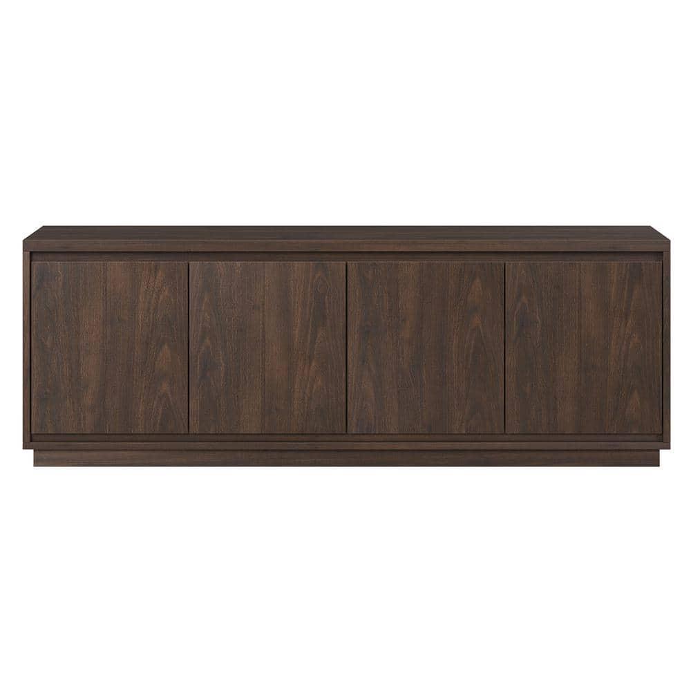 Evelyn&Zoe Presque Rectangular TV Stand for TV's up to 75", Alder Brown