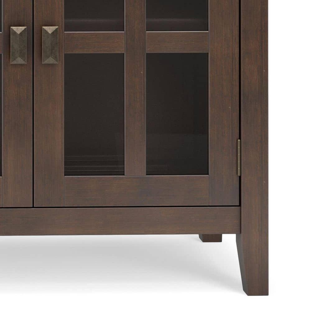 Simpli Home Artisan Solid Wood Large 4-Door Sideboard Buffet, Transitional-Style Storage Cabinet For The Dining Room, Kitchen, Or Living Room