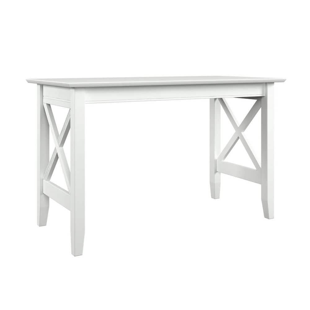 AFI 48" Lexi Solid Wood X Design Home Office, Gaming, Writing, Desk with Charger in White