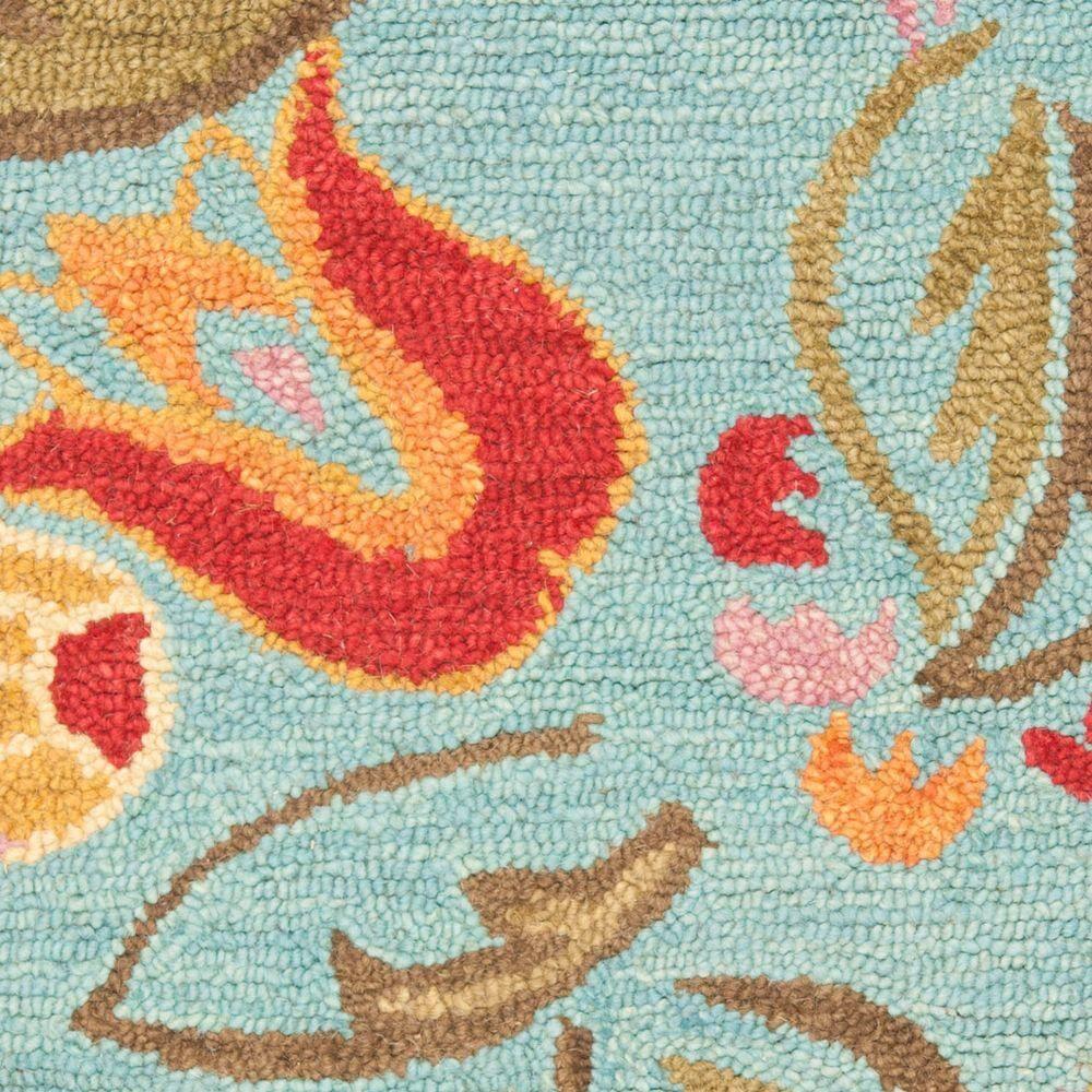 Blossom BLM675 Hand Hooked Area Rug - Blue/Multi - 3'x5' - Safavieh.
