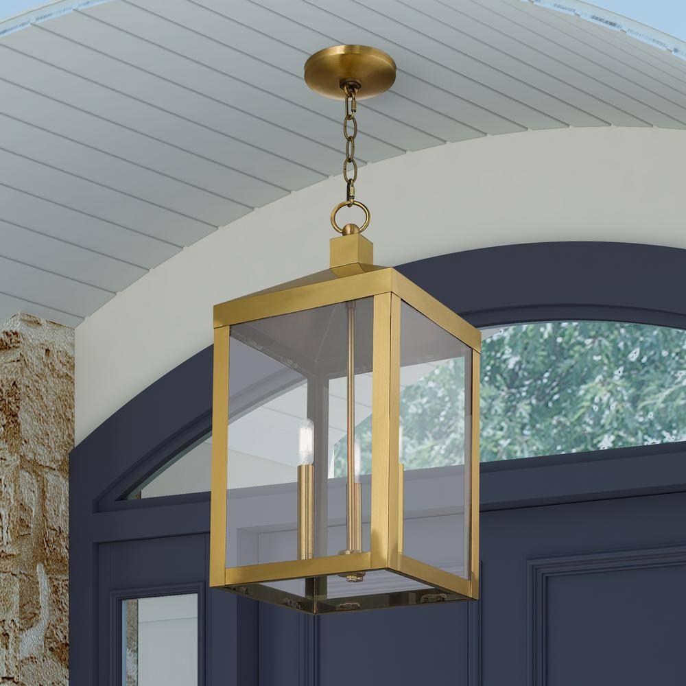 Livex Lighting Nyack 3 - Light Pendant in  Antique Brass