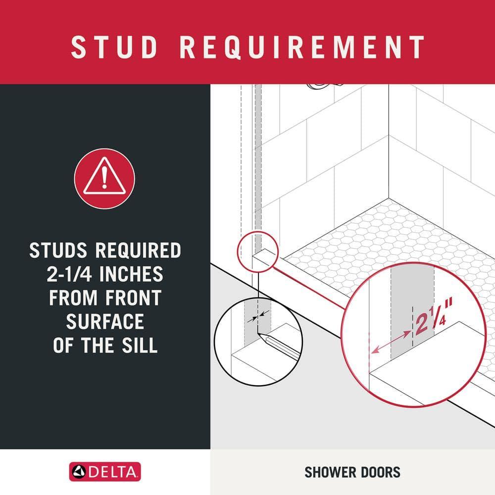 Delta Paxos 60 in. x 62-1/4 in. Frameless Sliding Bathtub Door in Chrome with 5/16 in. (8mm) Tempered Clear Glass, SD5758473