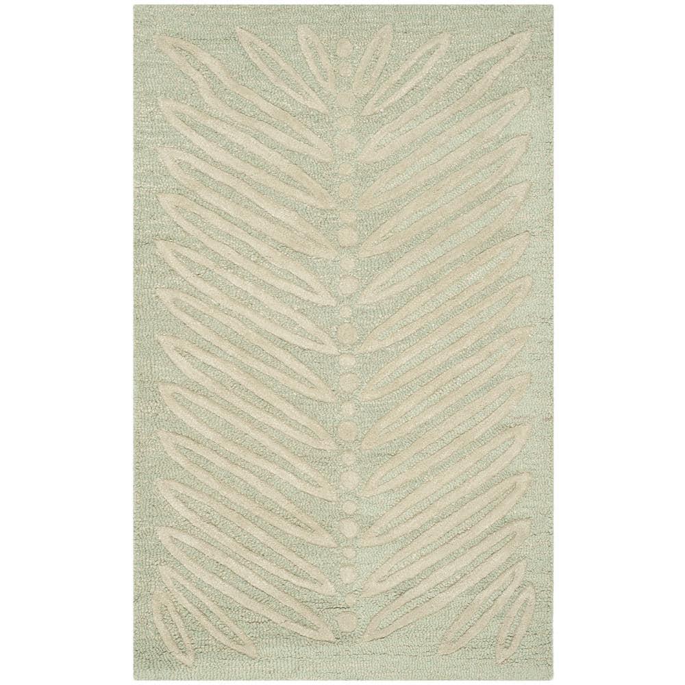 SAFAVIEH Martha Stewart Urban Chevron Floral Area Rug, Milk Pail Green, 2'6" x 4'3"