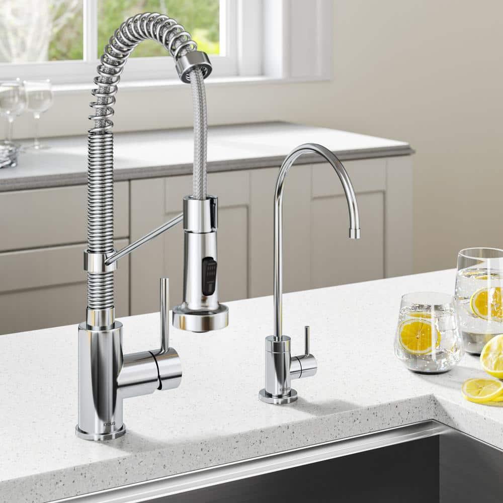KRAUS Bolden Commercial Style 2-Function Single Handle Pull Down Kitchen Faucet