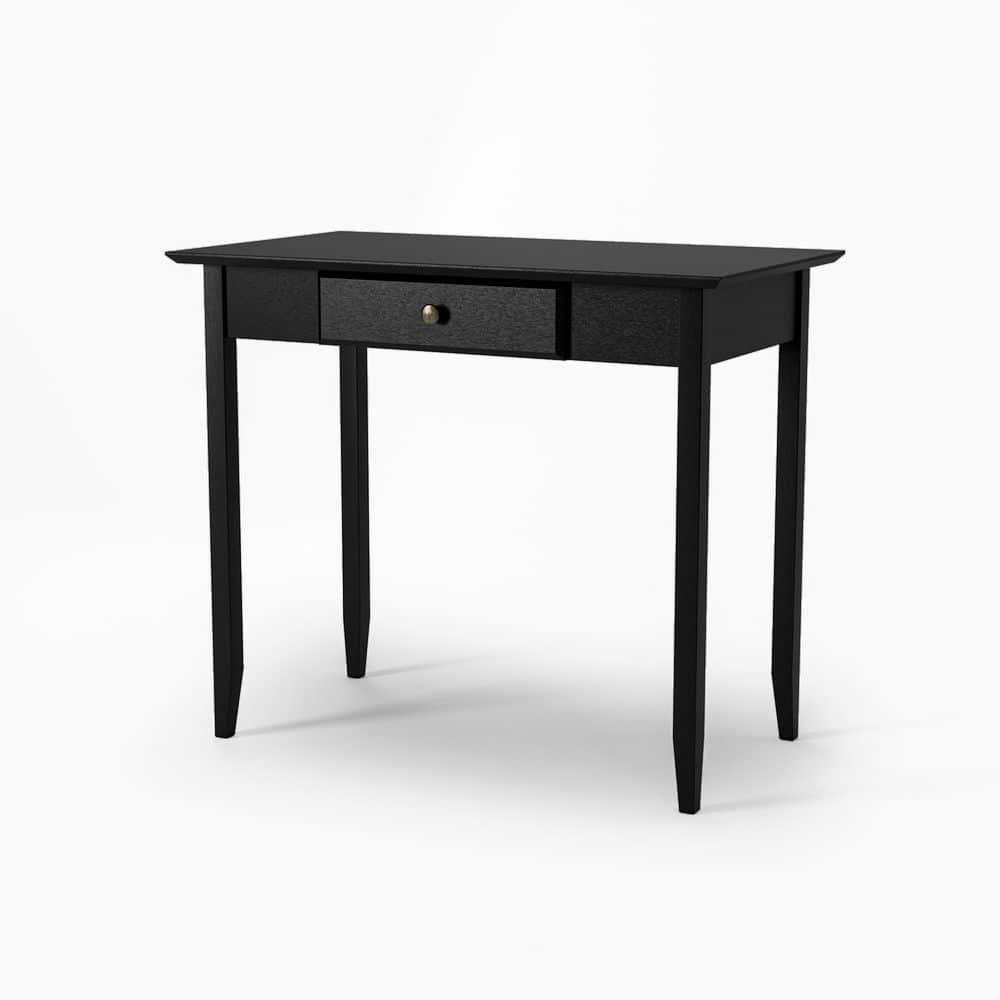 Black Pine Wood Shaker Writing Desk with Drawer
