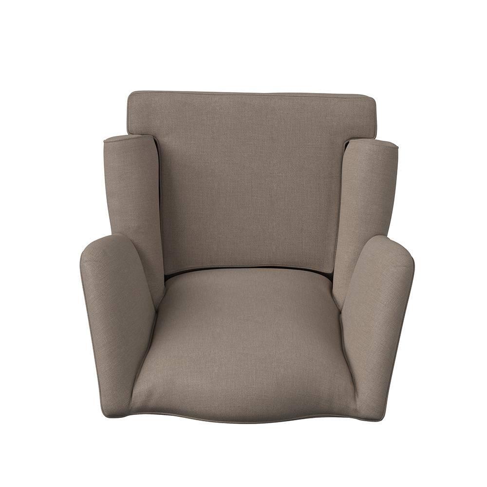Comfort Pointe Erin Beige Fabric Traditional Wing Back Accent Chair