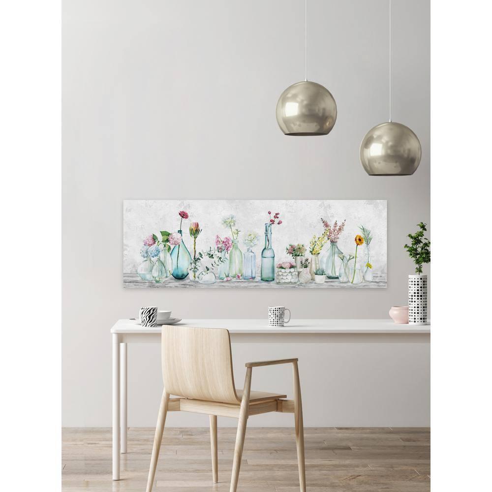 Parvez Taj Series of Colorful Flowers Painting Print on Wrapped Canvas