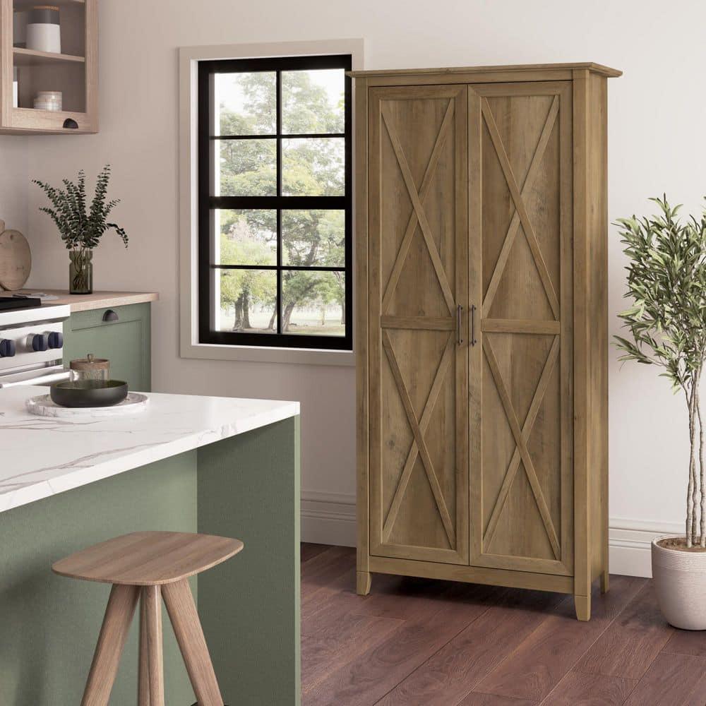 Key West Tall Storage Cabinet with Doors in Reclaimed Pine - Engineered Wood