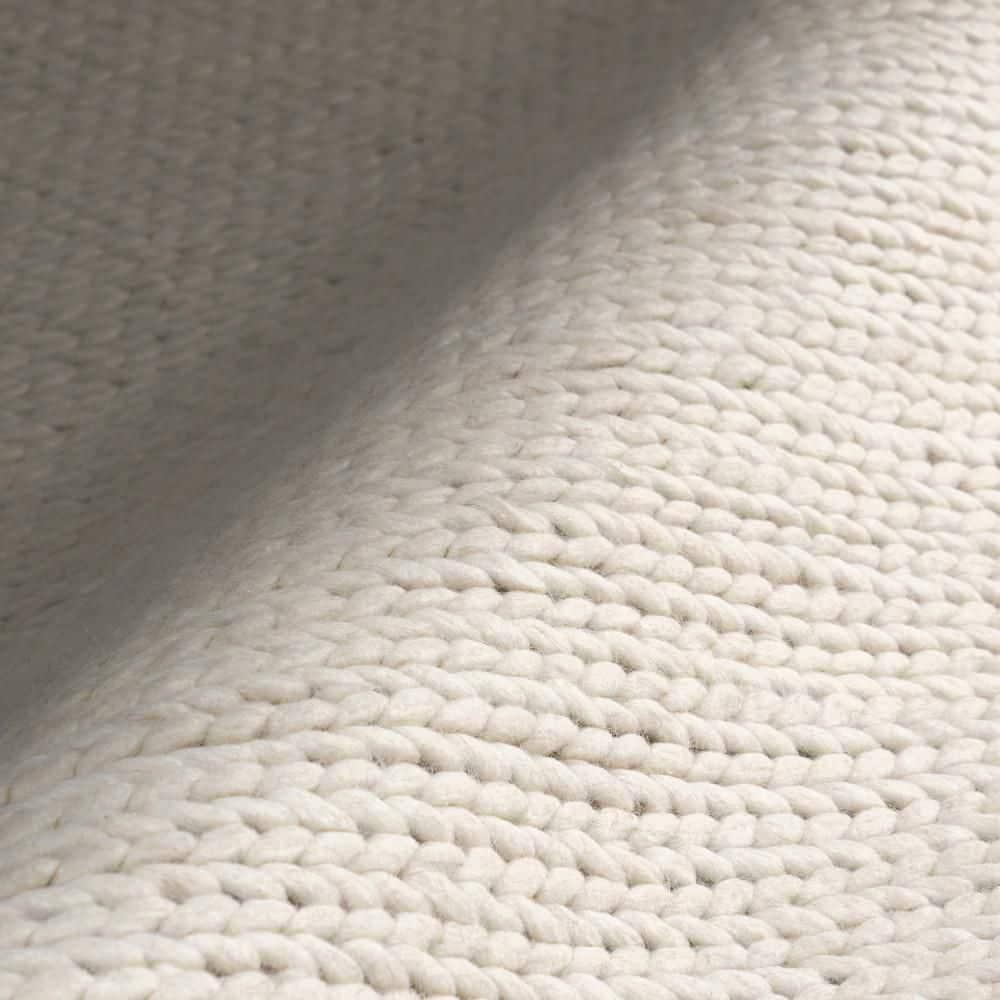 nuLOOM Penelope Braided Wool Off White 5' x 8' Farmhouse Area Rug