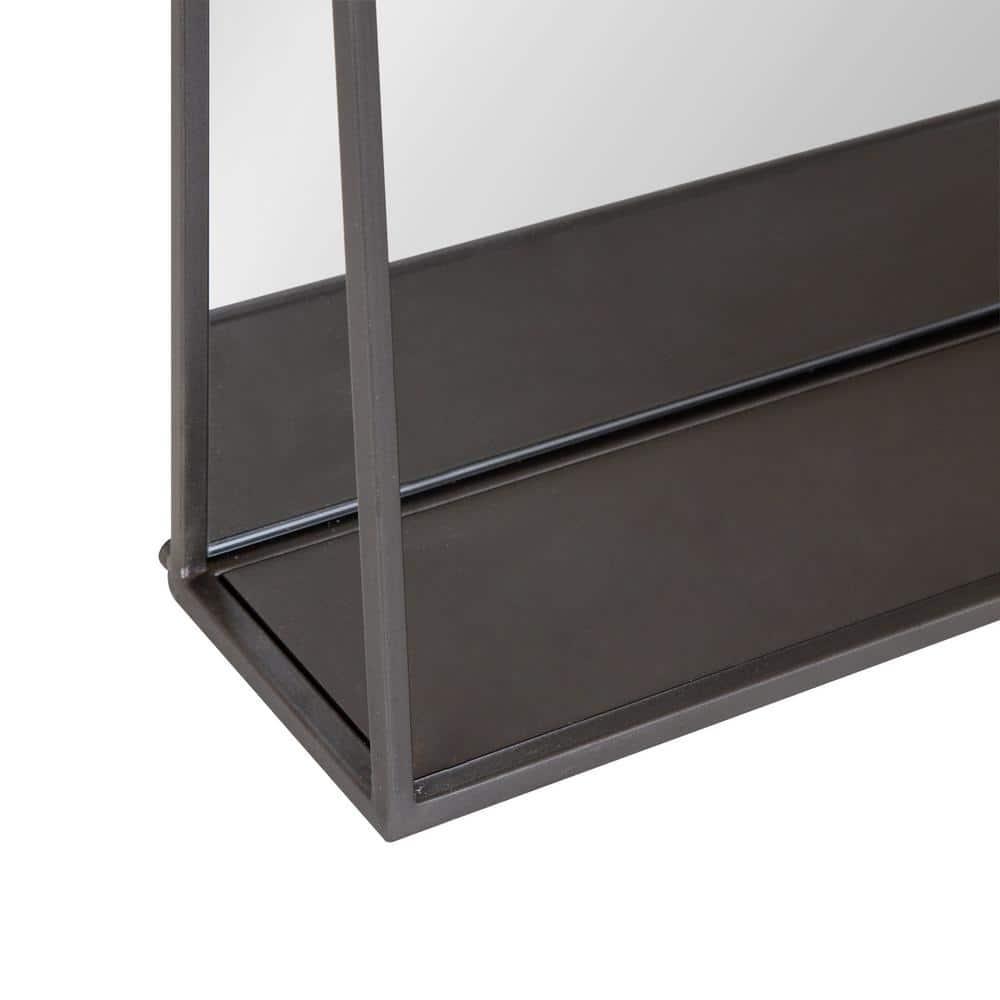 18" x 24" Lintz Metal Framed Wall Mirror with Shelf, Modern Decor - Kate & Laurel All Things Decor
