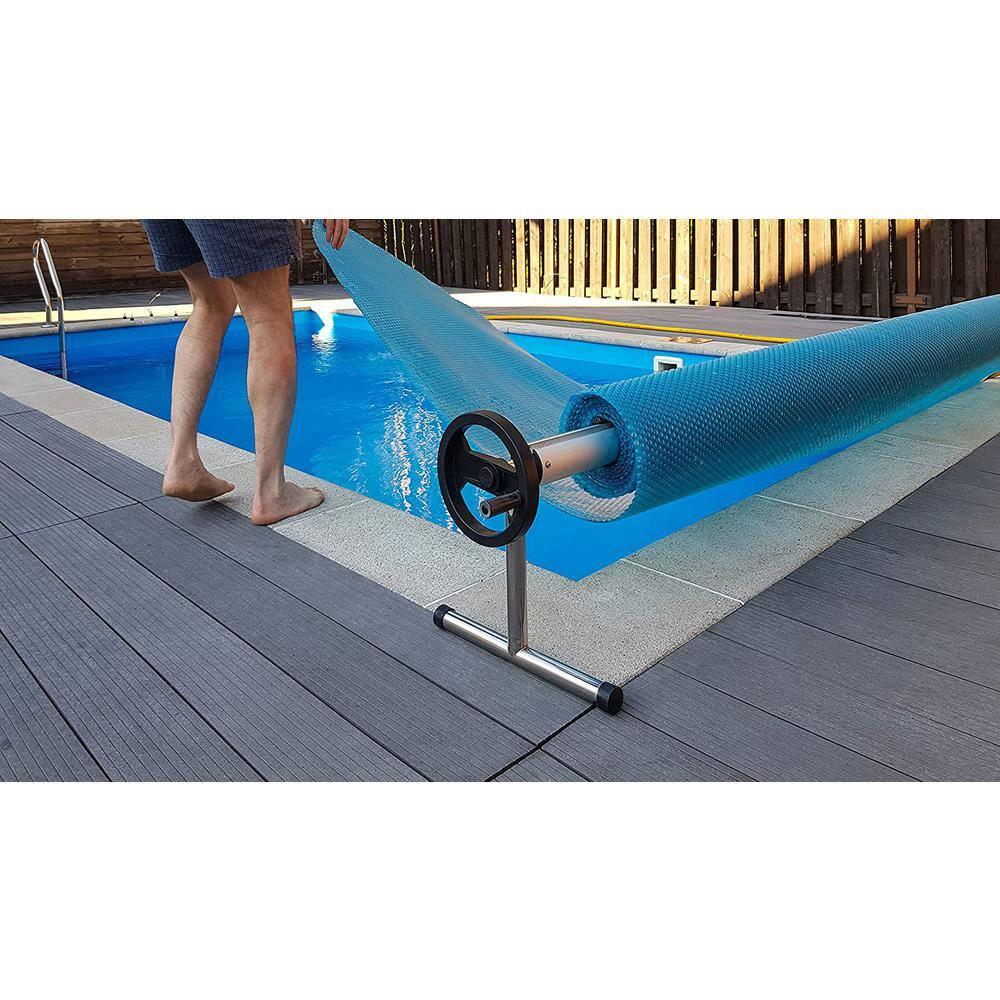 SunHeater Durable Trimmable Water Resistant Pool Covers, Blue, 14' x 28'
