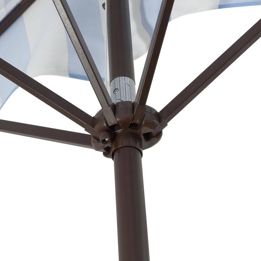 Arlmont & Co. Tasheba 9 ft. Classic Scalloped Fringe Half Market Patio Umbrella with Crank, and UV Protection