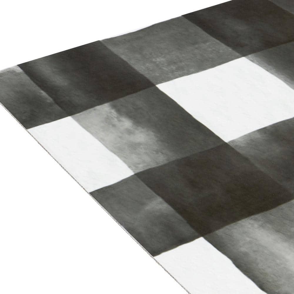 Watercolor Check 12x12 Self-Adhesive Vinyl Floor Tiles - 20 Tiles