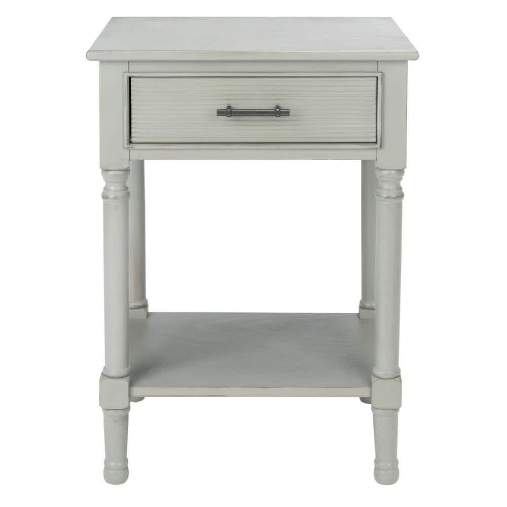 Ryder 1 Drawer Accent Table - Distressed Grey - Safavieh