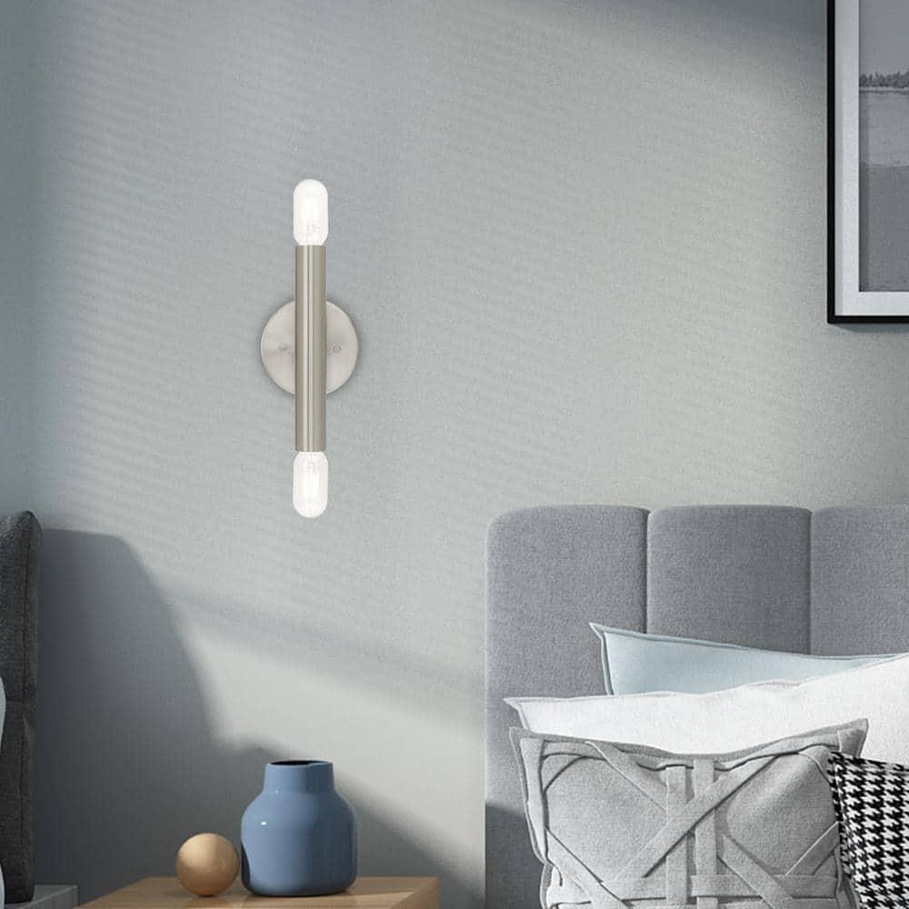 Livex Lighting Copenhagen 2 - Light Wall Light in  Brushed Nickel