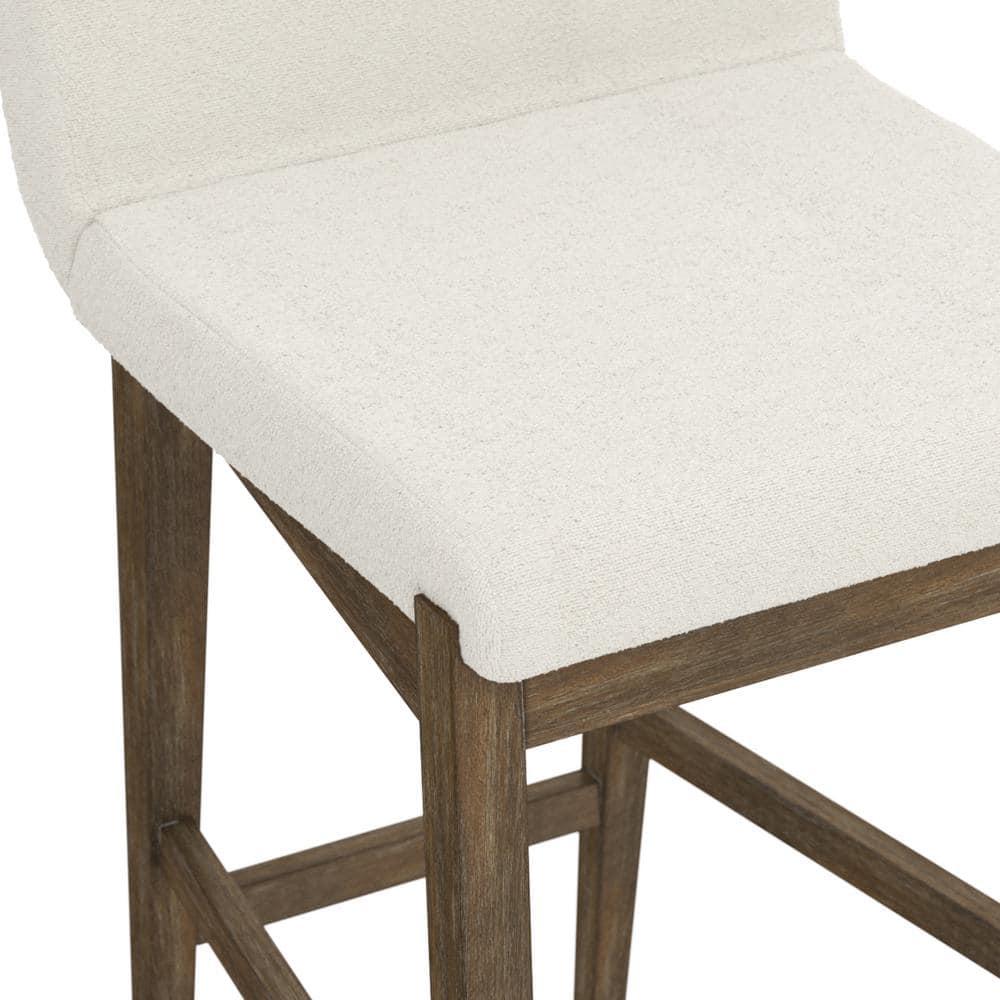 Nathan James Upholstered Wooden Stool