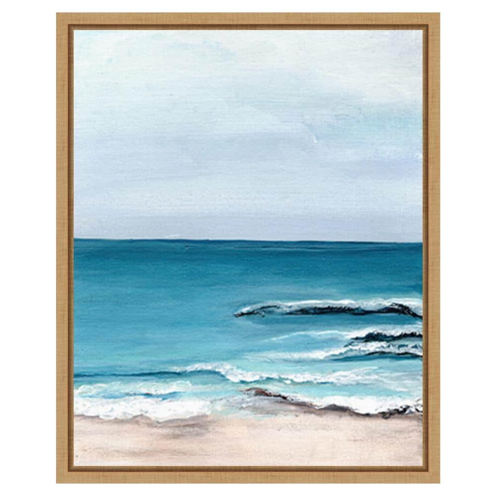Amanti Art 16"x20" Oceanside View I by Marcy Chapman Framed Canvas Wall Art Print