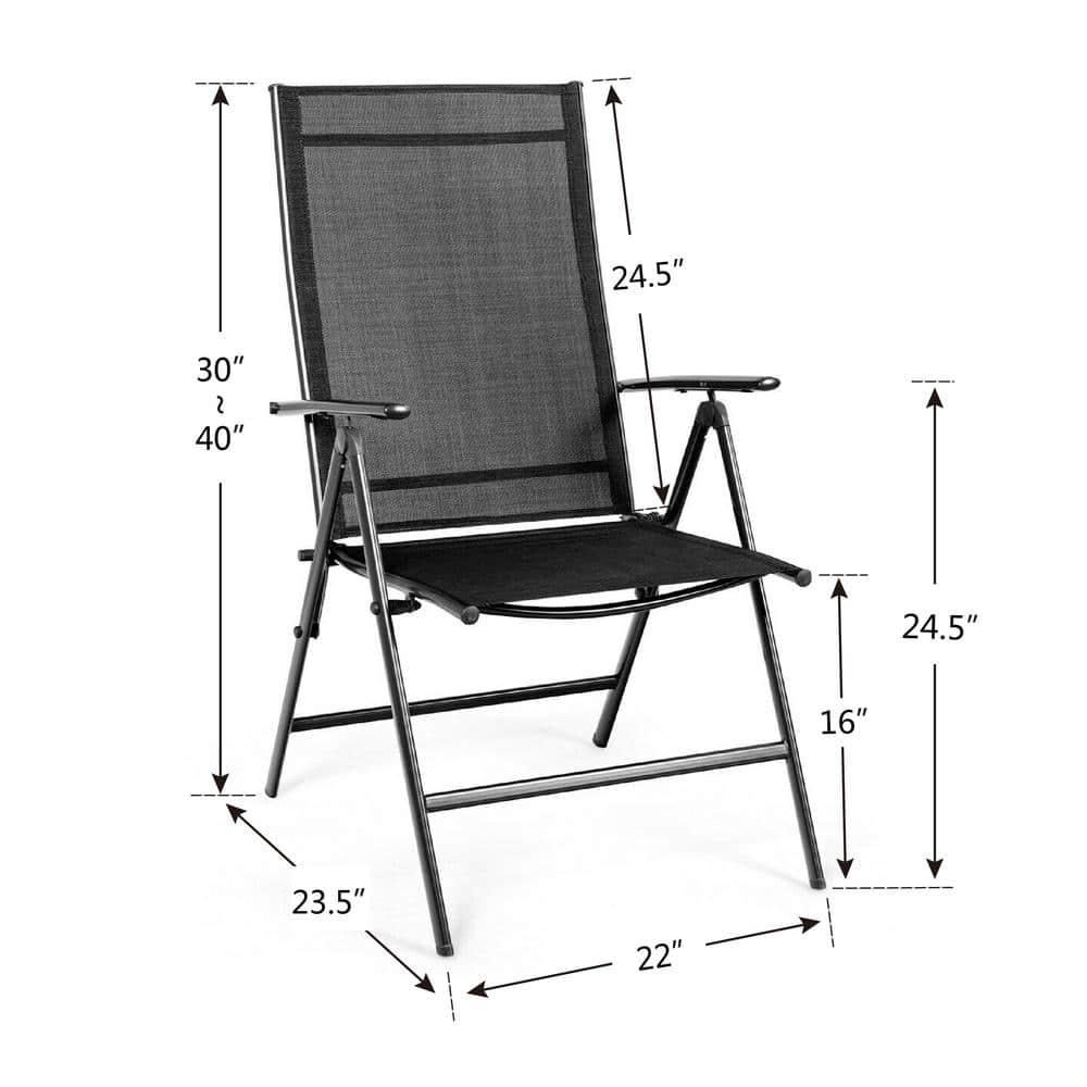 Corrigan Studio® Set Of 2 Adjustable Portable Patio Folding Dining Chair Recliners