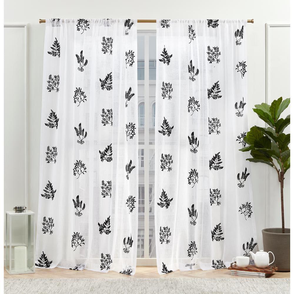 Nicole Miller New York Mabel Sheer Rod Pocket Curtain Panels Pair & Reviews | Wayfair
