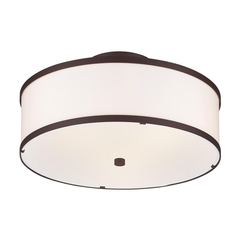 Livex Lighting Park Ridge 3 - Light Semi-Flush Mount in  Bronze