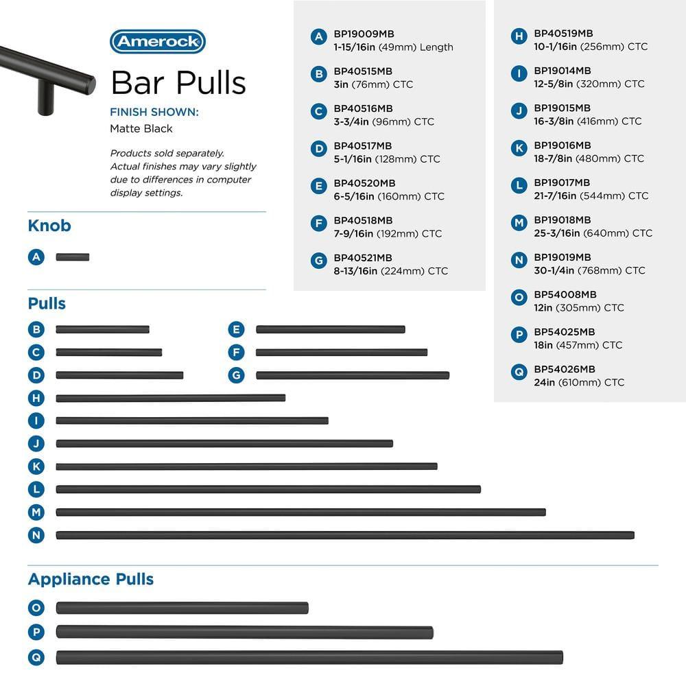 Bar Pulls Center to Center Bar Pull