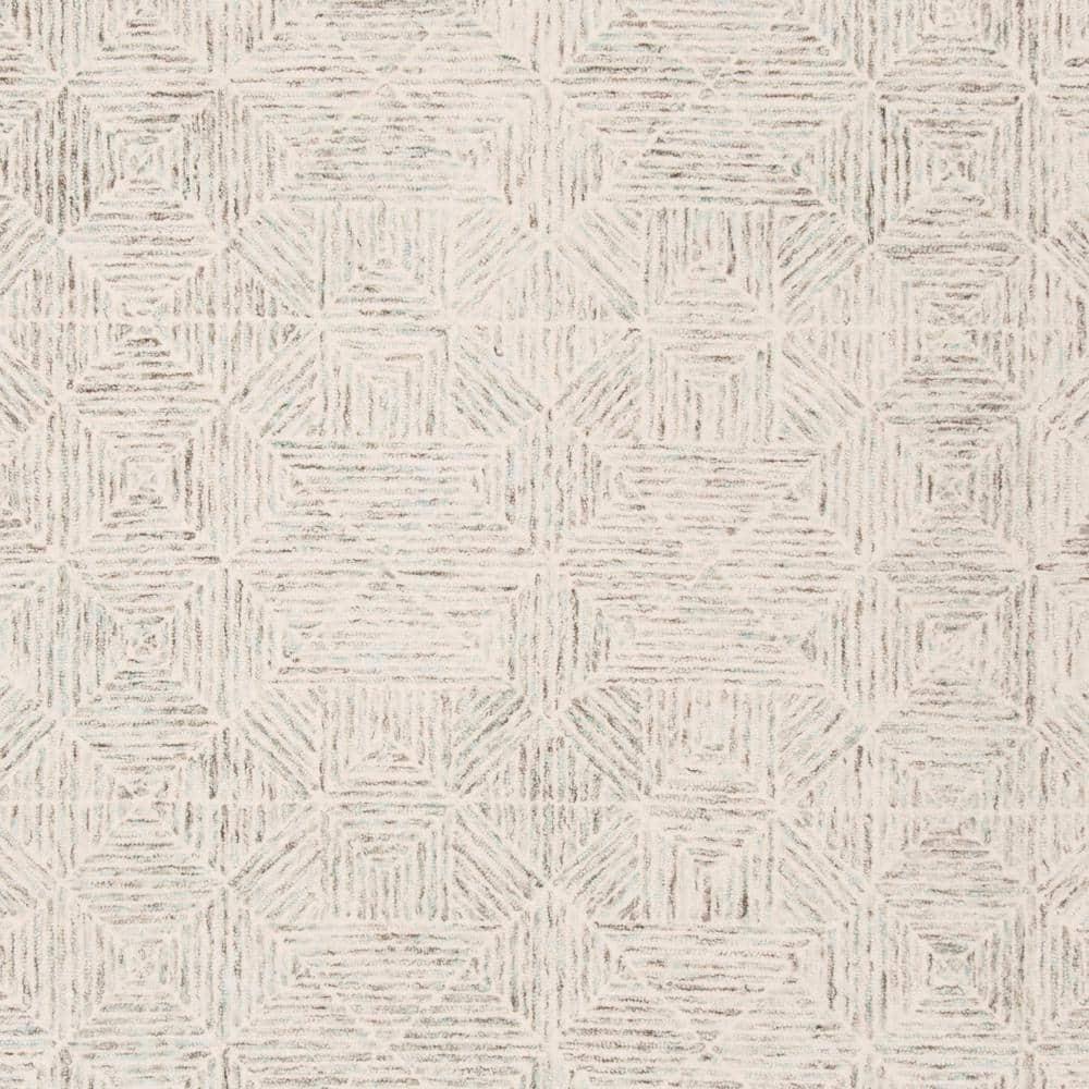 SAFAVIEH Abstract Brock Geometric Area Rug, Ivory/Light Blue, 5' x 8'
