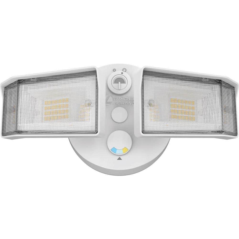 Lithonia Lighting 2 - Head Hardwired Dusk to Dawn Outdoor Security Flood Light
