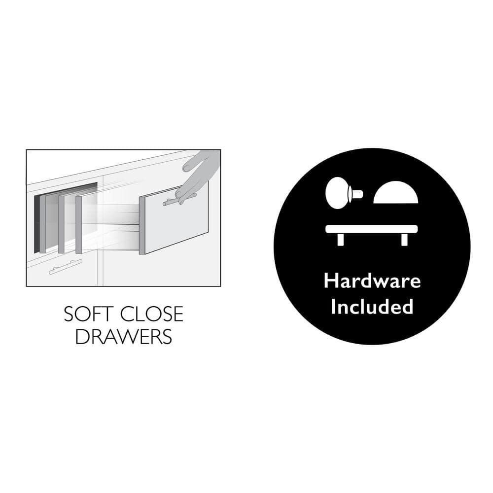 Design House Brookings 48 Inch Bathroom Vanity, Ready to Assemble, Solid Wood, Sherwin Williams – Design House, 599001-