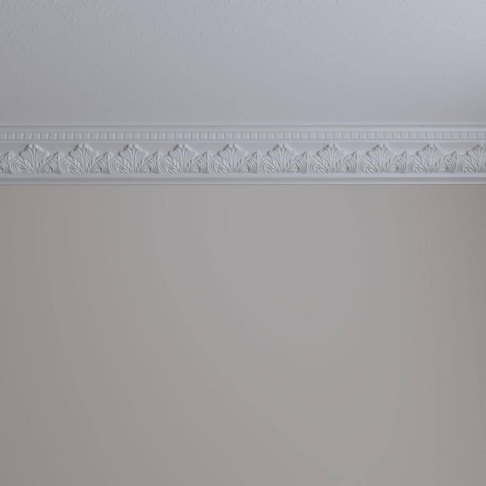 Ekena Millwork 4 1/2"H x 3 1/4"P x 5 1/2"F x 94 1/2"L Devon Crown Moulding