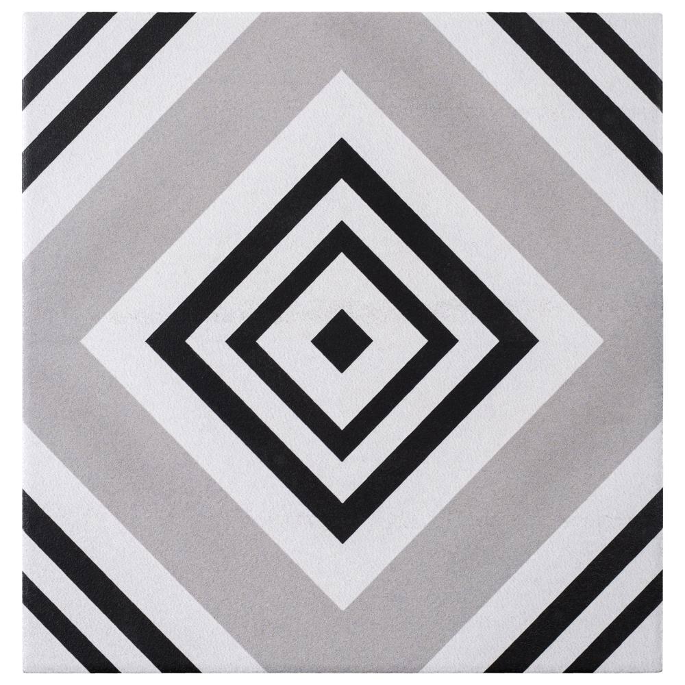 Bliss 8-in. Encaustic Spanish/Moroccan Patterned Matte Porcelain Wall & Floor Tile