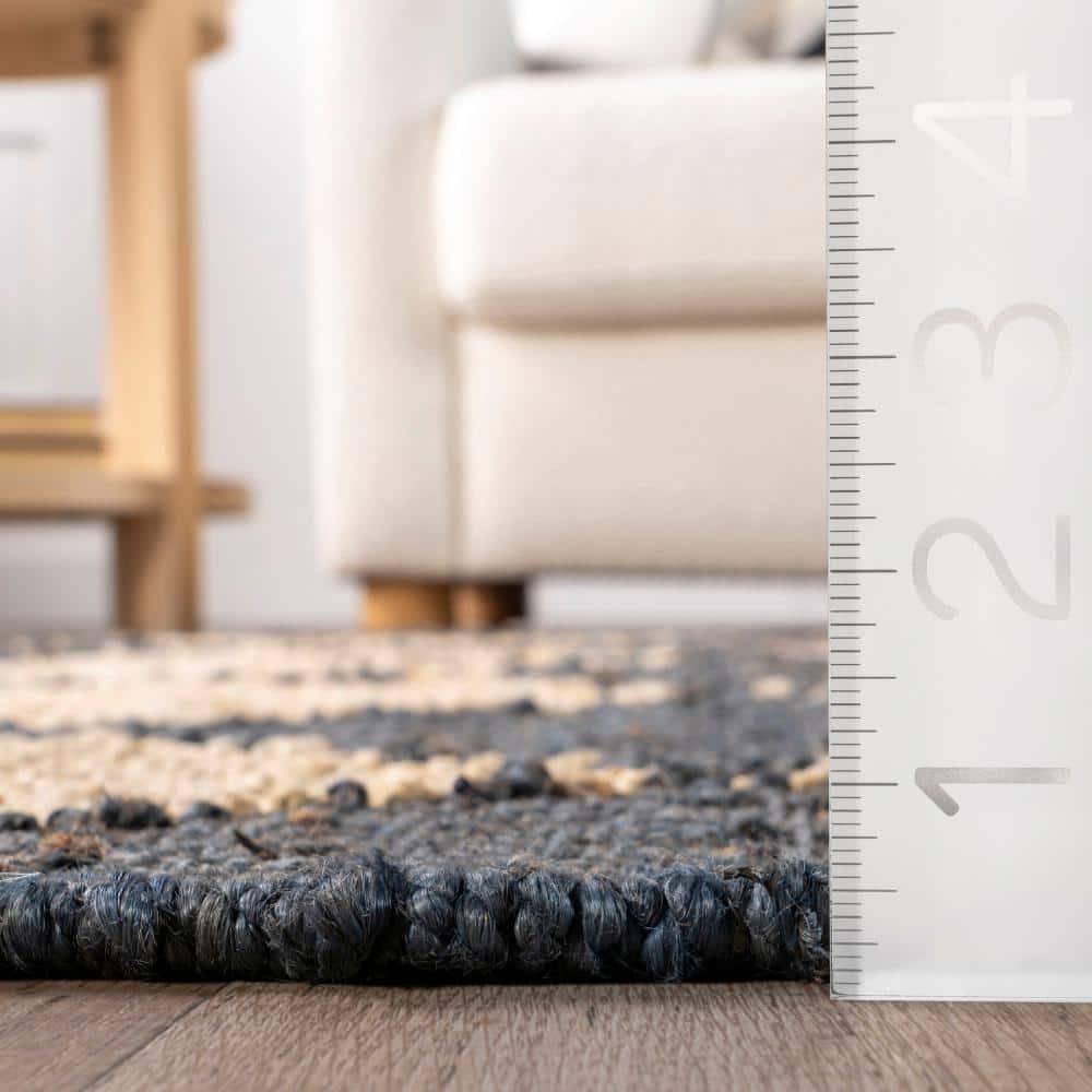 Godelinde Diamond Checkerboard Jute Area Rug