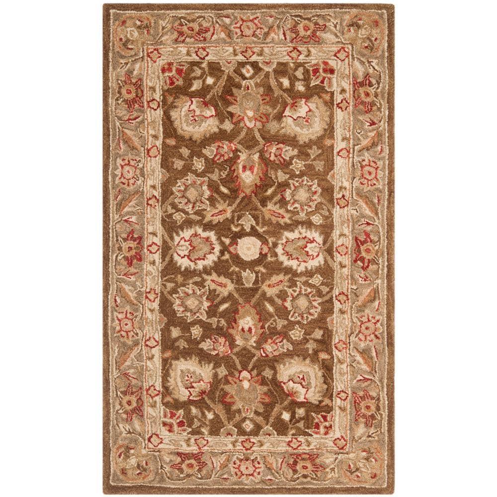 Anatolia AN512 Hand Tufted Indoor Accent Rug - Brown/Green - 3'x5' - Safavieh