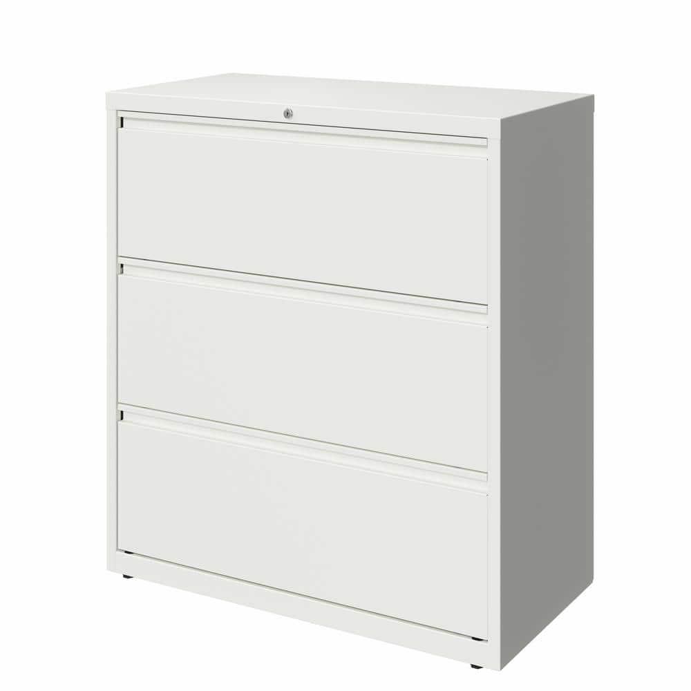 Hirsh 36-in Wide HL10000 Series 3 Drawer Metal Lateral File Cabinet White