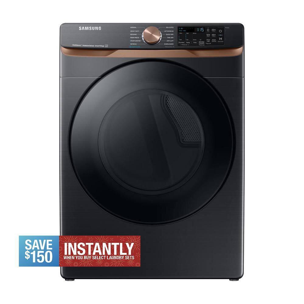 Samsung 7.5 cu. ft. Smart Electric Dryer with Steam Sanitize+ and Sensor Dry