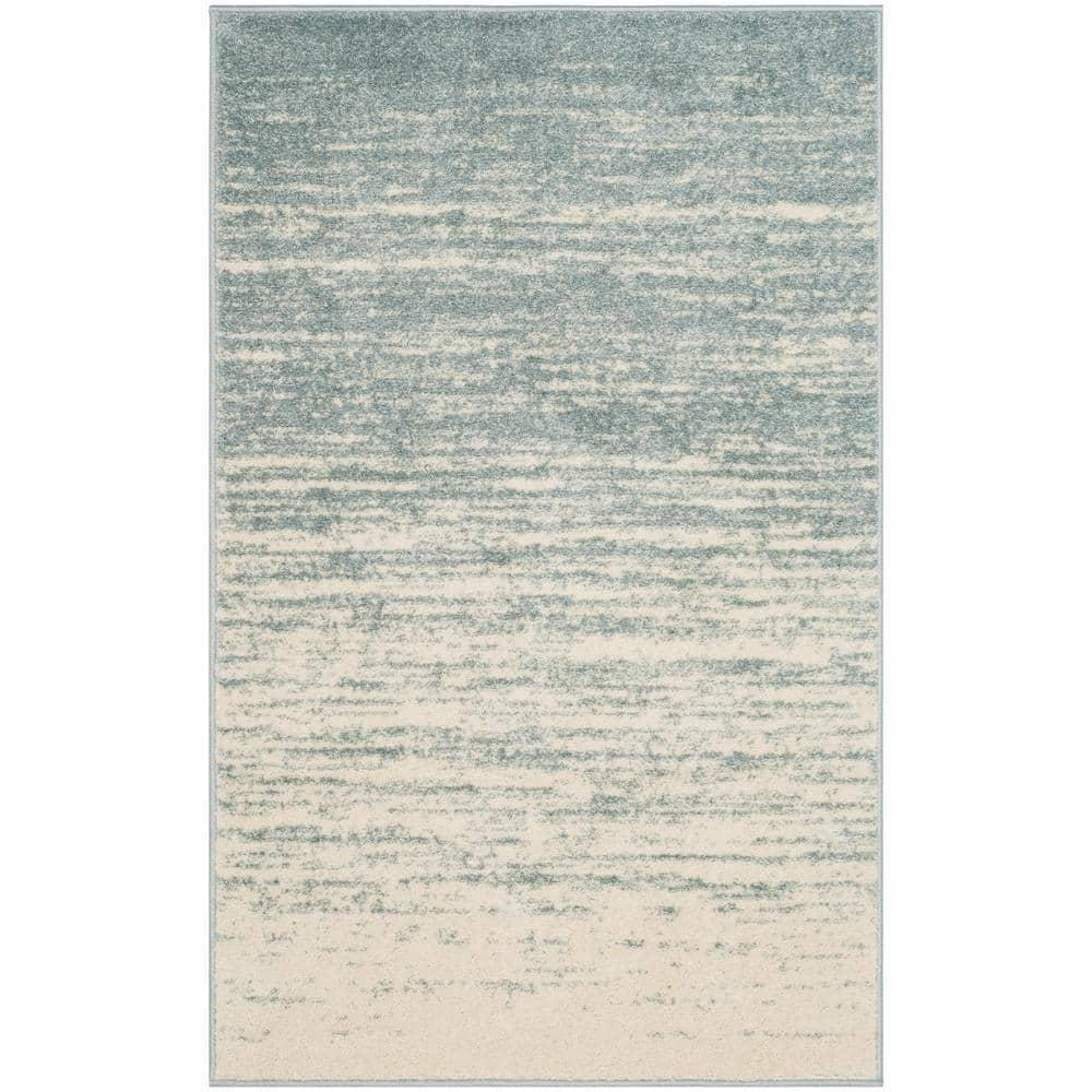 Adirondack ADR113 Machine Made Indoor Accent Rug - Slate/Cream - 3'x5' - Safavieh