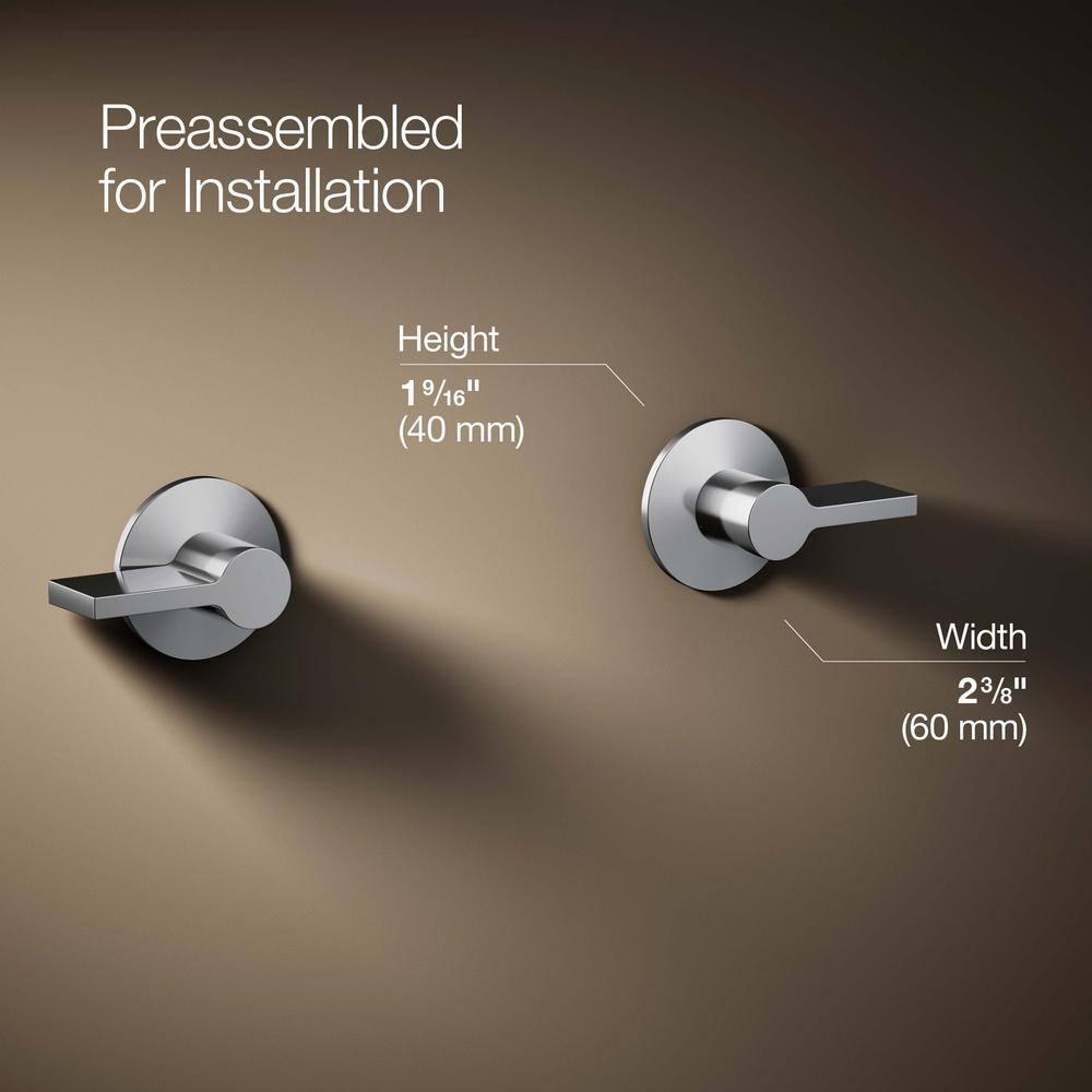 Components Wall-Mount Bathroom Sink Faucet Trim with Oyl Handles