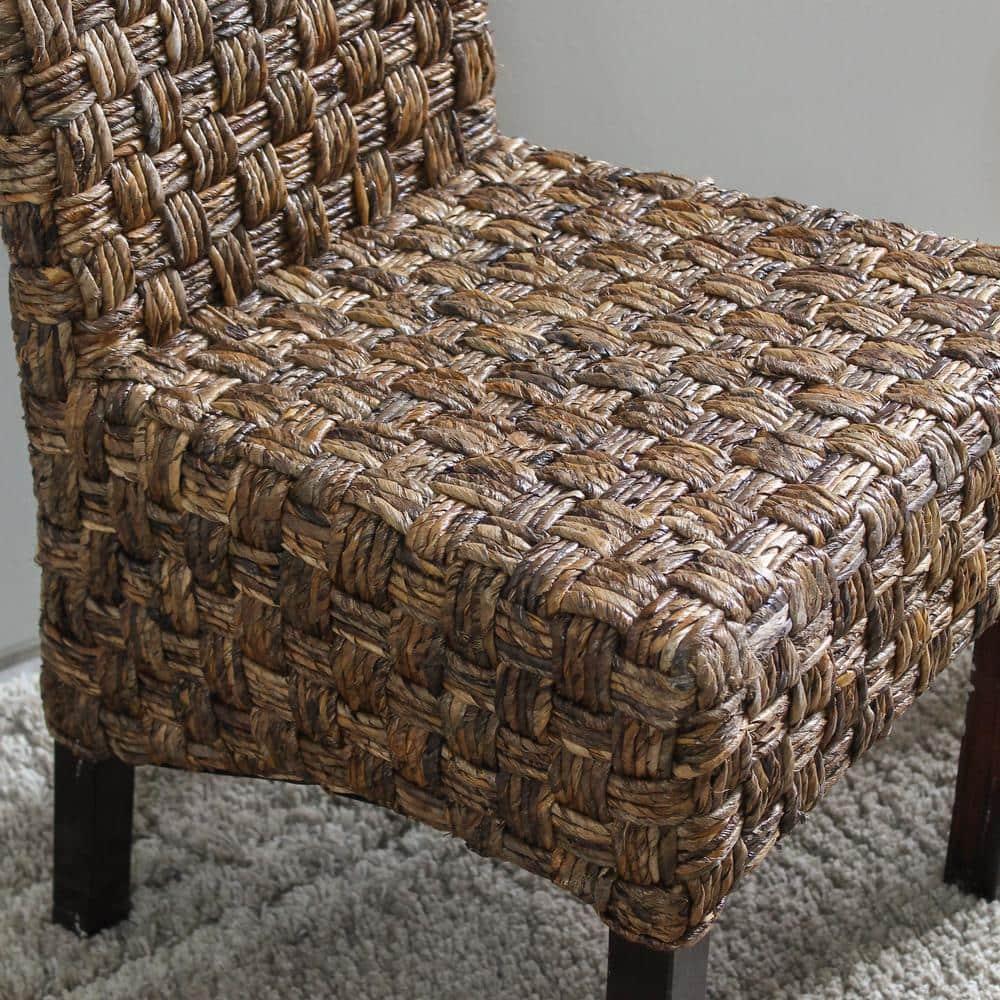 International Caravan Bali Victor Woven Abaca Dining Chair (Set of 2)