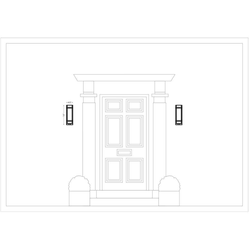 Alban 1-Light Satin Aluminum Outdoor Wall Lantern Sconce with LED Bulb