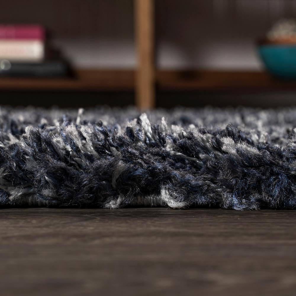 4'x6' Mercer Shag Plush Area Rug, Denim - JONATHAN Y