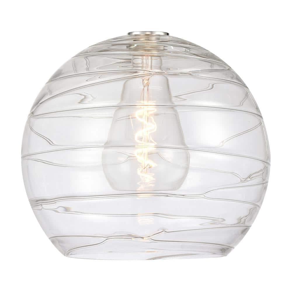 516-1S-WPC-G1213-14 Innovations Lighting Athens Deco Swirl 1 Light 14" Pendant Brushed Satin Nickel