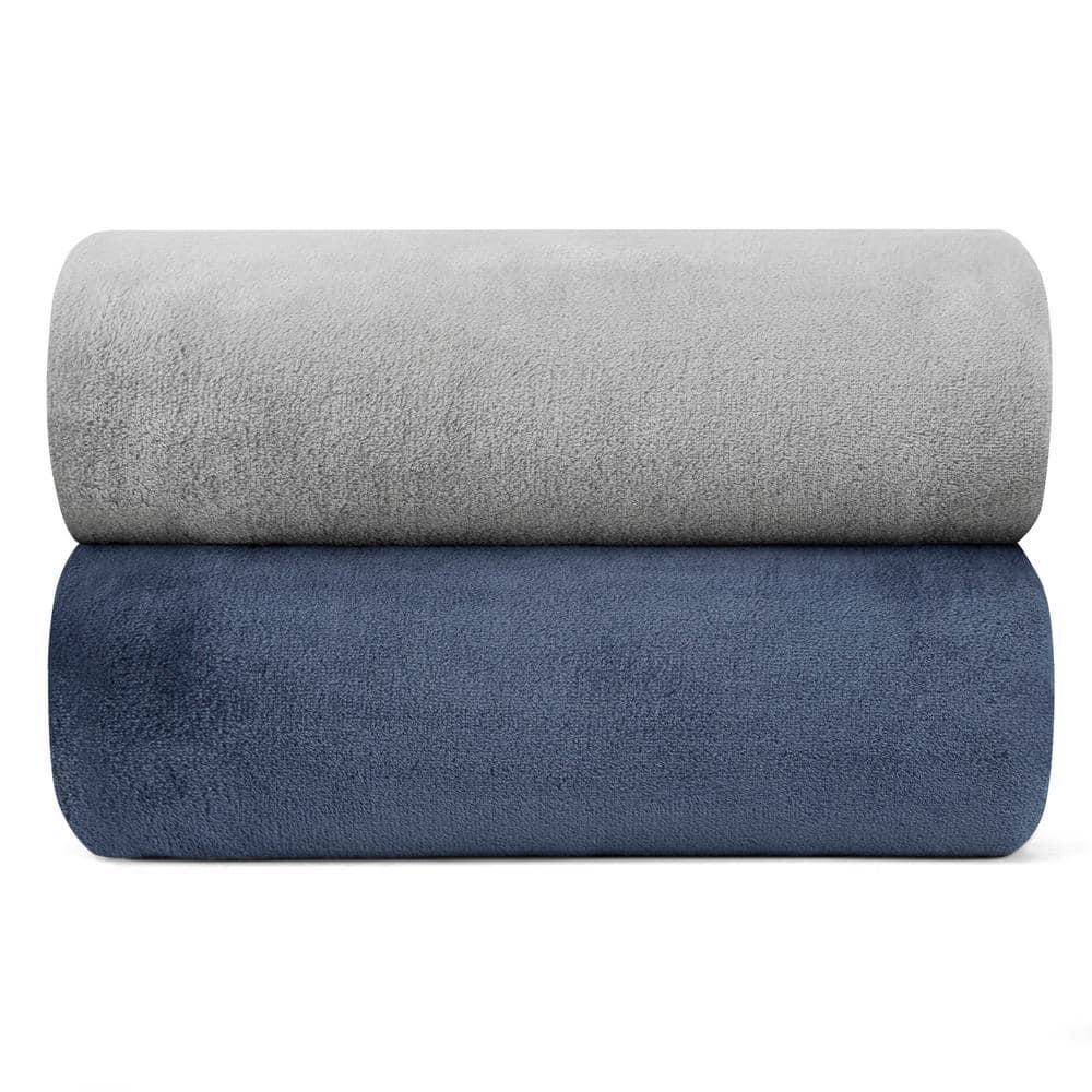 Nautica Solid Ultra Soft Plush Fleece Blanket