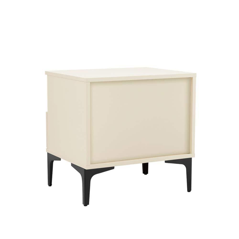 Ivy Bronx Modern Decatur Nightstand with 1 Full Extension Drawer and Metal Legs