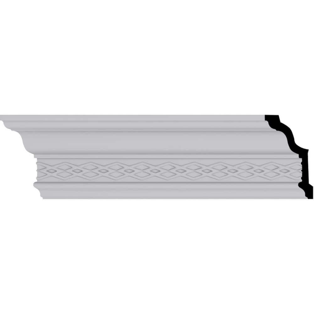 Ekena Millwork 4 1/8"H x 2 3/8"P x 4 7/8"F x 94 1/2"L, (2 3/4" Repeat), Robin Crown Moulding