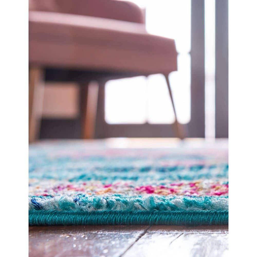 Unique Loom Penrose Collection Area Rug - Alexis (7' 10" x 10' Rectangle Blue/Gray)