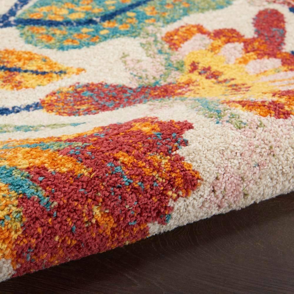 Nourison Allur Botanical Indoor Area Rug Ivory Multicolor 7'10" x 9'10"